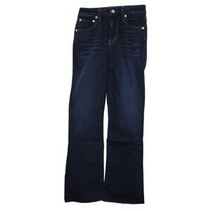 Edwin Lark Ankle 1947 Slim Skinny Raw Hem Denim Jeans Dark Blue Size 25 USA Made